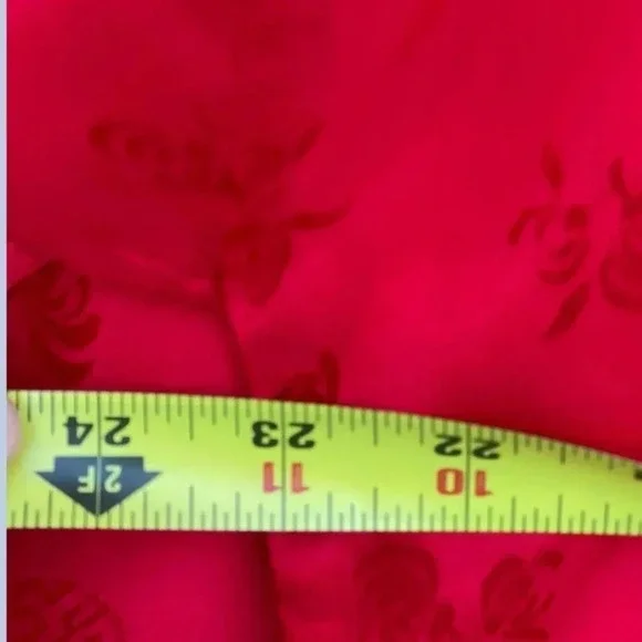 Golden Bee Womens Vintage Embroidered Floral Long Sleeve Robe Red Sz Large - Picture 10 of 11